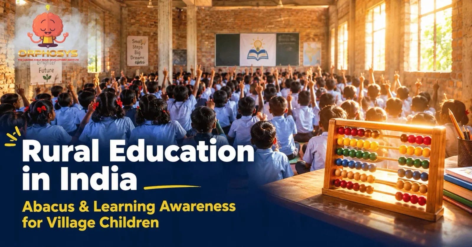 Cover image for Rural education in India by Orphosys Foundation team with abacus awareness session